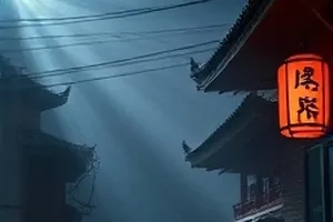 《铁皮月亮》电影封面：铁皮屋顶上方的巨大月亮